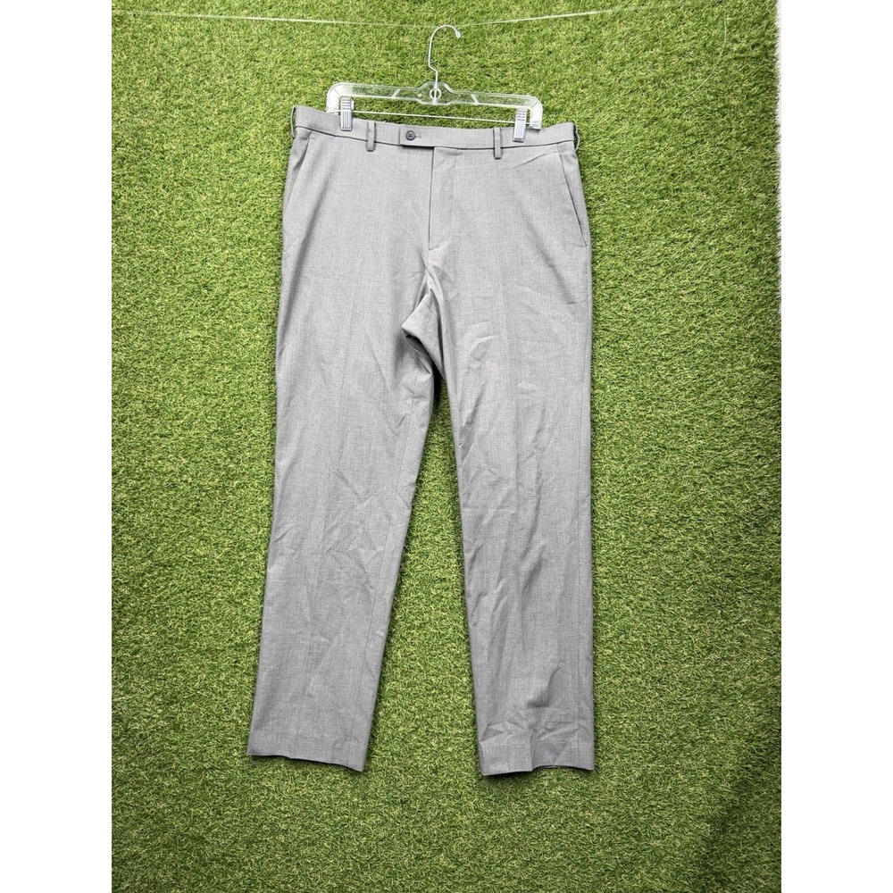 Uniqlo Kando Pants Mens 35x34 Grey Performance Dress Trousers Slim Fit